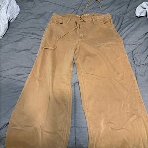 American Eagle Wide Leg Pants in Brown